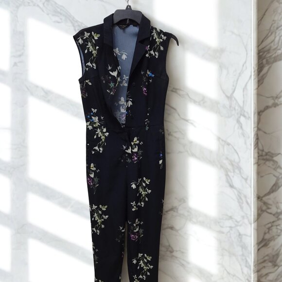Ted Baker London Sleeveless Floral Jumpsuit – Size 1 - Picture 1 of 9